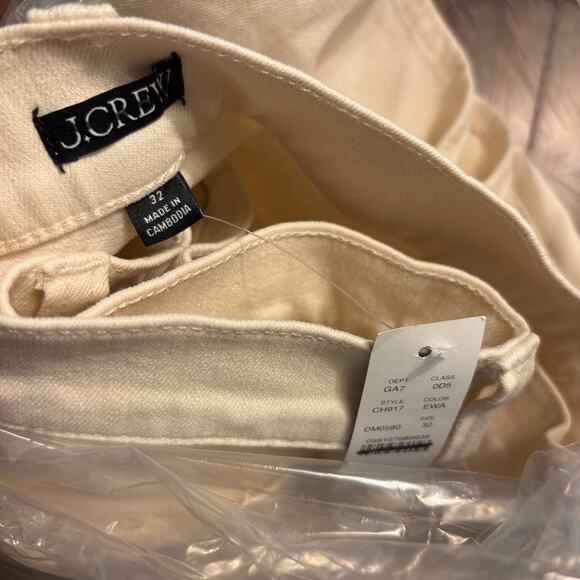 J Crew Camp Pocket Wide Leg Jeans 32 16 NWT Ecru Wash Cream White CH917 J.Crew - Picture 5 of 6